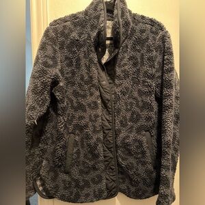 Cozy Gray Cheetah Print Sherpa Jacket
